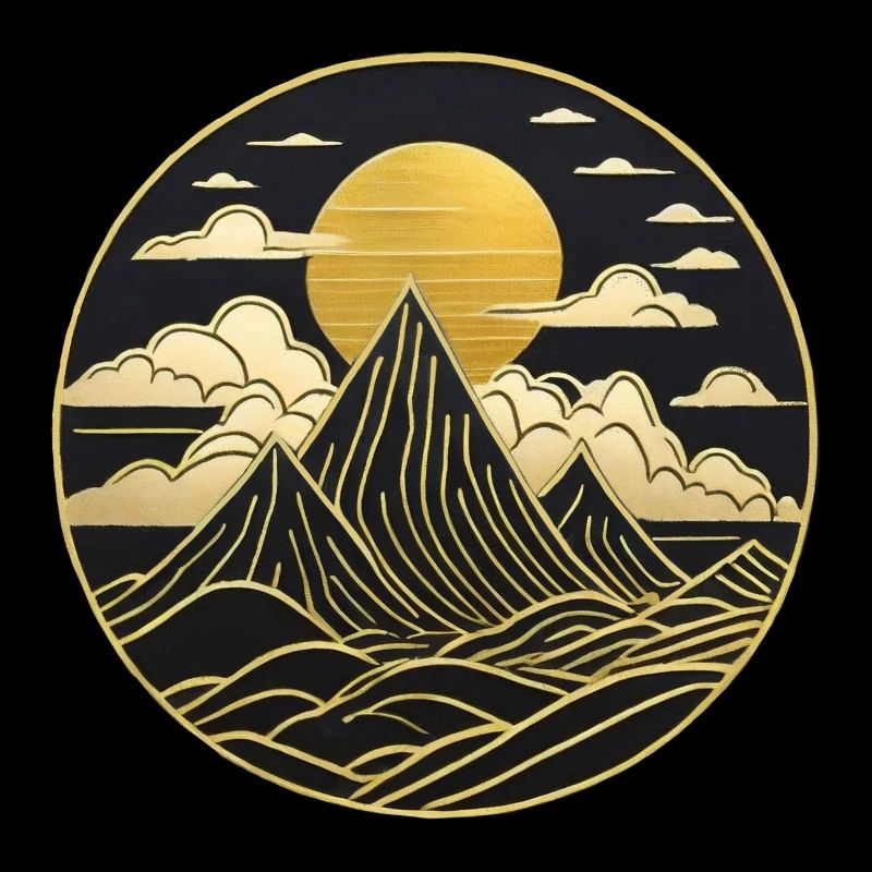 Landschaft im chinesischen Stil, Logo der orientalischen Landschaft