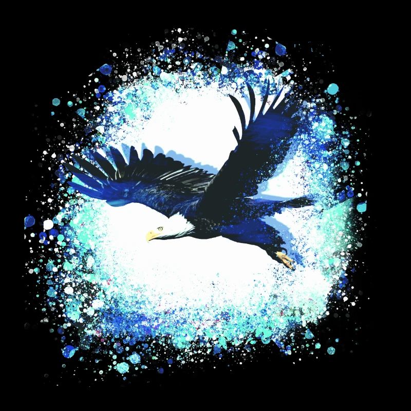 Adler,hellblau,fliegen, Illustration,vogel, mint