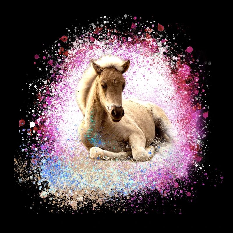 pony, rosa,fohlen, pferd, graffiti,malerei,pink