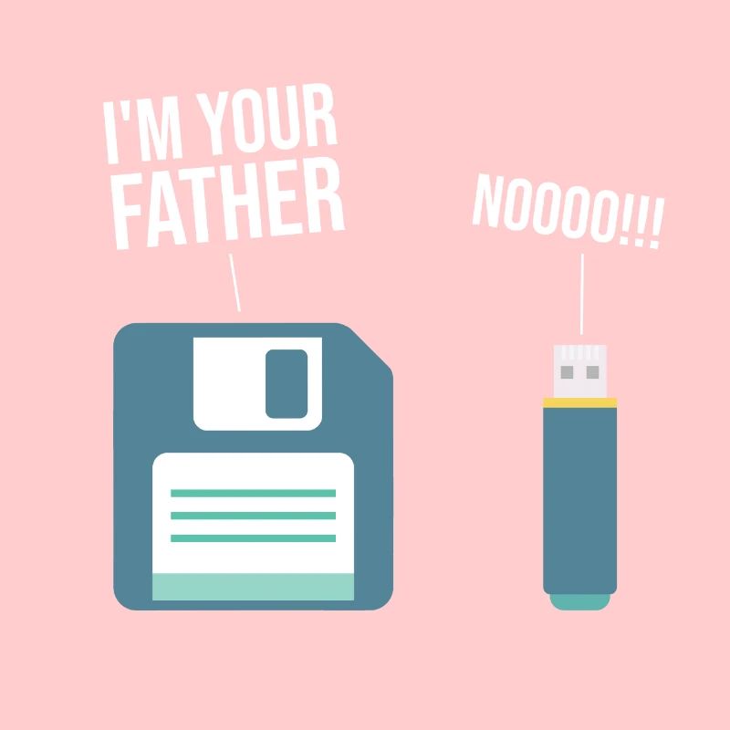 Funny 90's Floppy Disk Computer USB