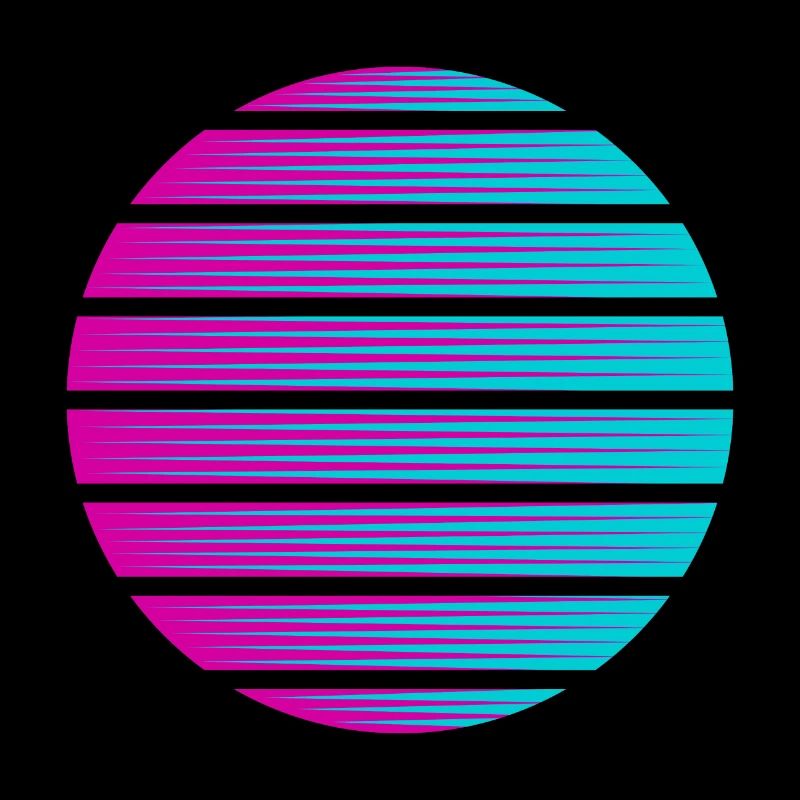 Circle gradient background template icon cool