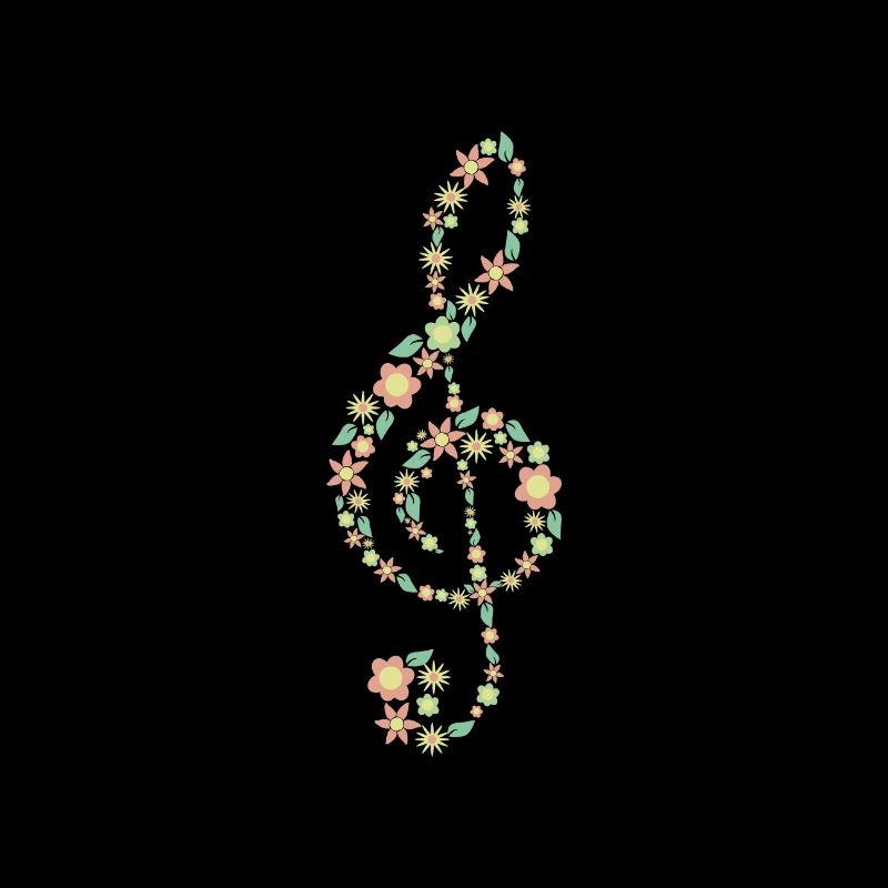 Clé de violon Fleurs printanières Mélodouilles