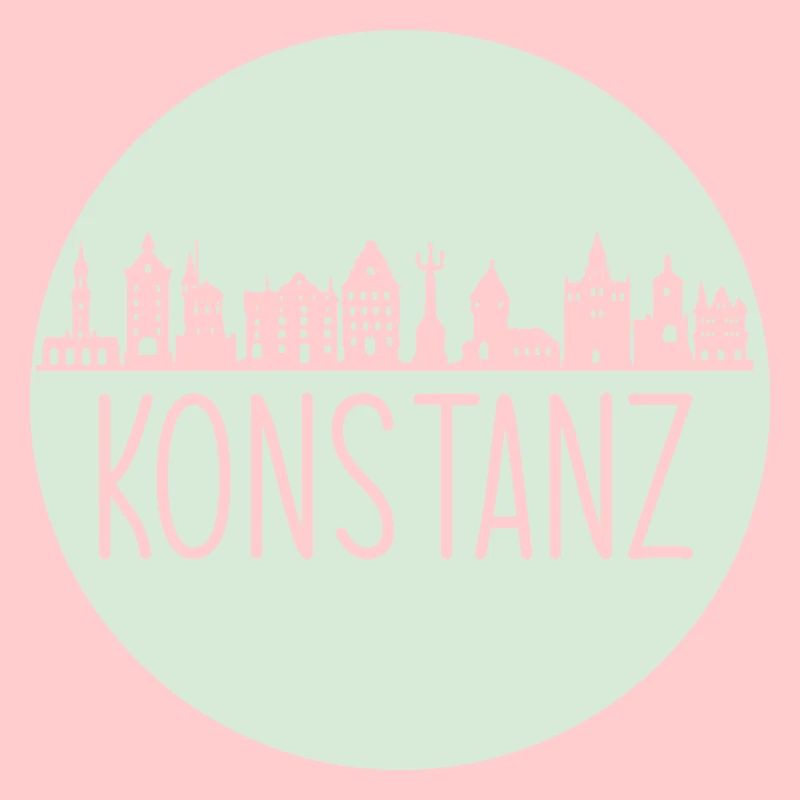 Constance, cercle,skyline,vert mint, logo