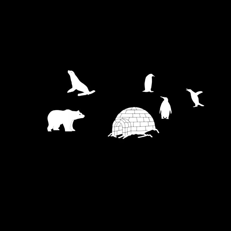 Arktis Design ARCTIC mit Iglu Eisbär Robbe Pinguin