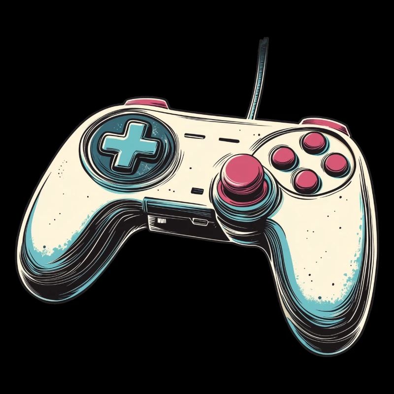 Gamepad, Gamepad, Controller-Logo und Joystick