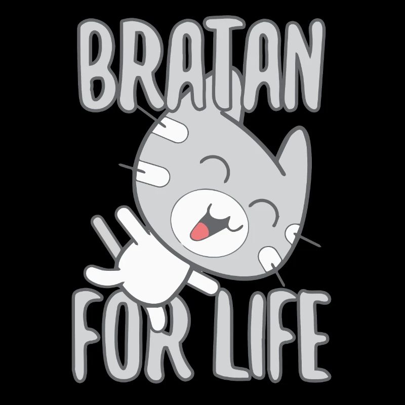 Bratan Katze Kater grau Geschenk
