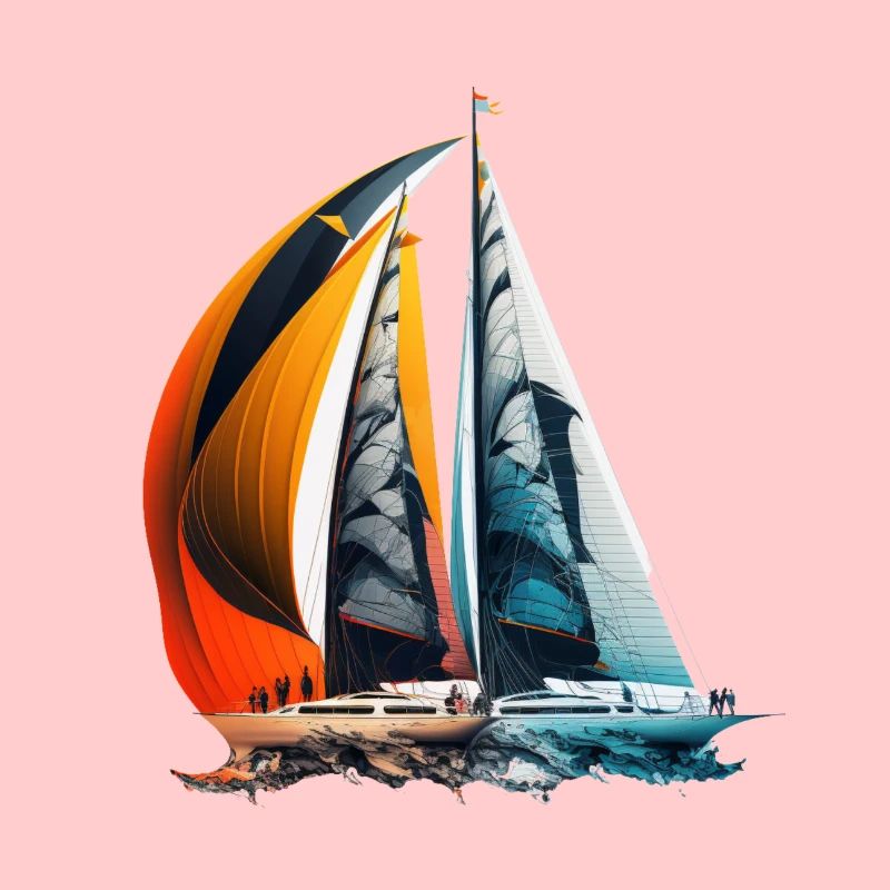 Segelschiffe bei einer Regatta