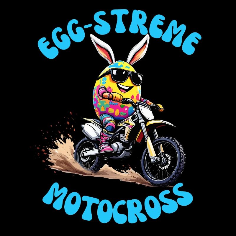 Egg-Streme Motocross - Ostern-Sprücheshirt