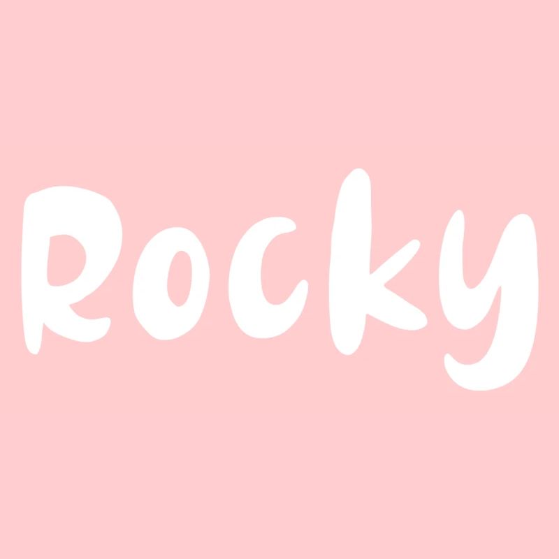 Name, font,white,rocky