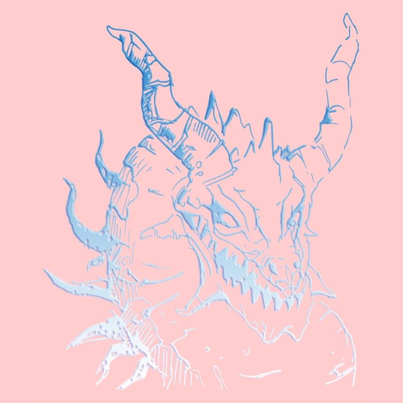 Epischer Blauer Drache - Motiv
