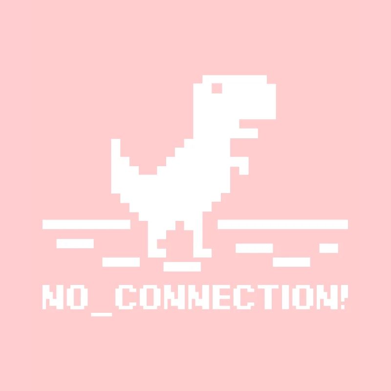 No Connection Computer Error Nerd Dinosaurier Trex