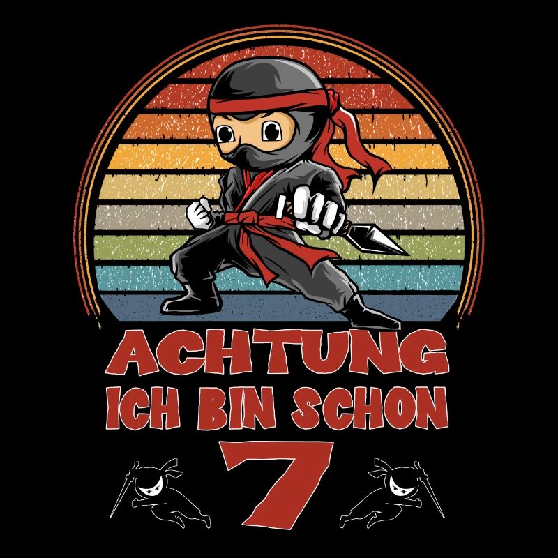 Geburtstagsshirt Ninja 7. Geburtstag