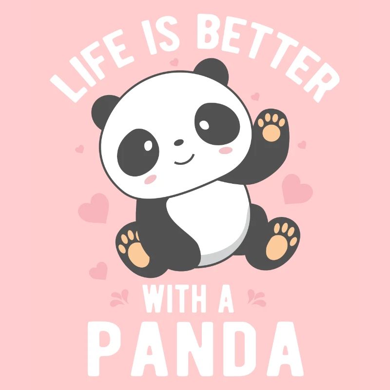 La vie est meilleure avec un panda panda mignon Bear Classi