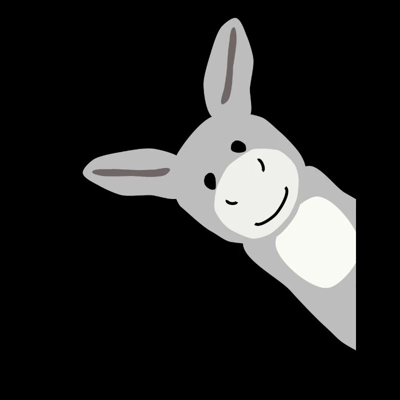 Droll grey donkey For donkey friends