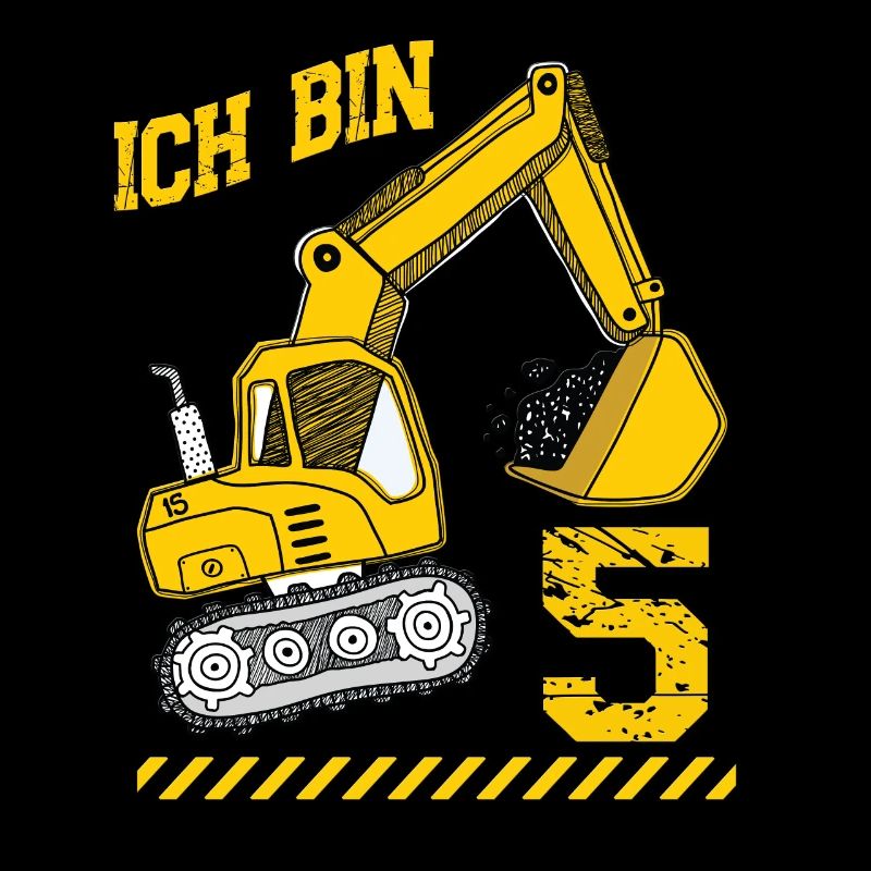 Bagger Geburtstagsshirt 5 Jahre Junge Geburtstag