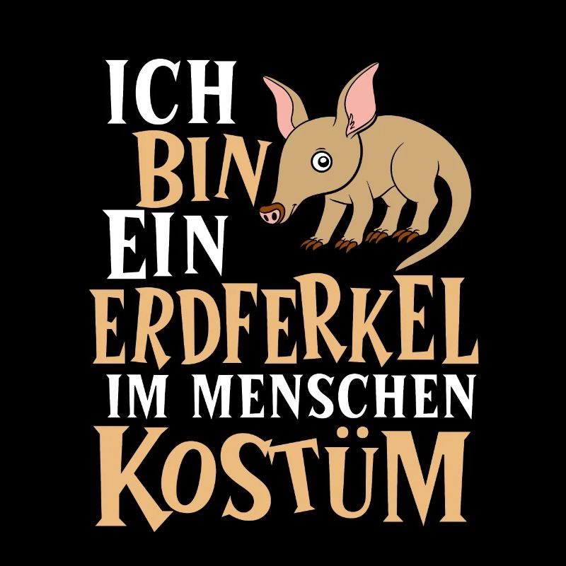 Erdferkel im Menschen Kostüm