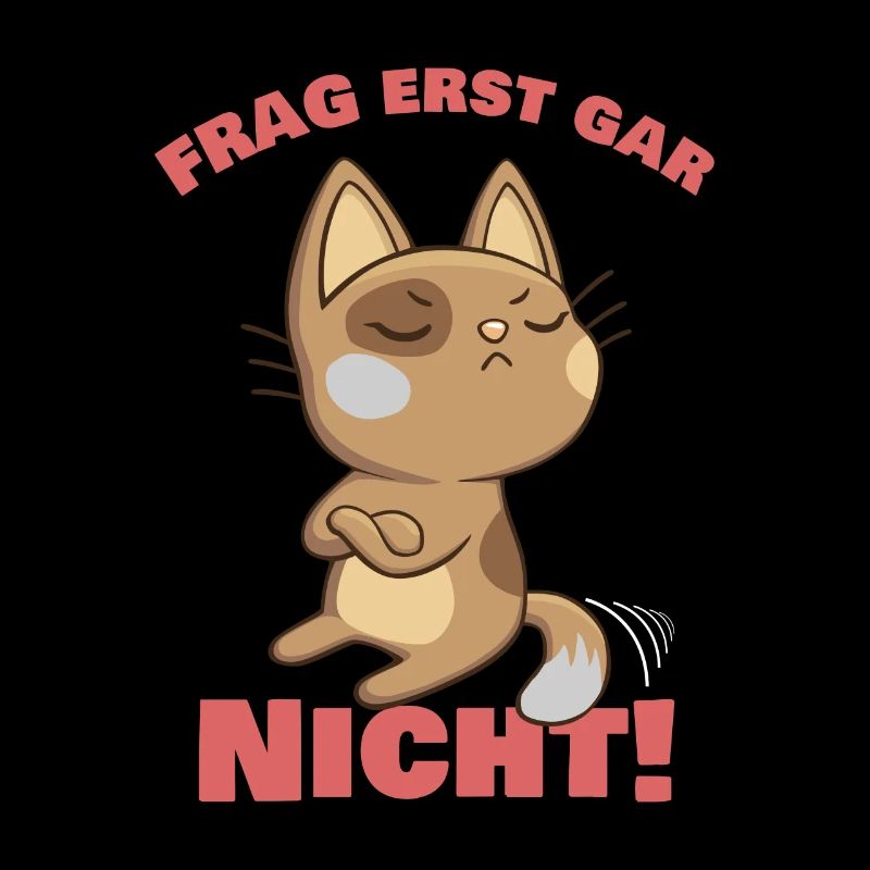 Süße Katze witziger Spruch Geschenk