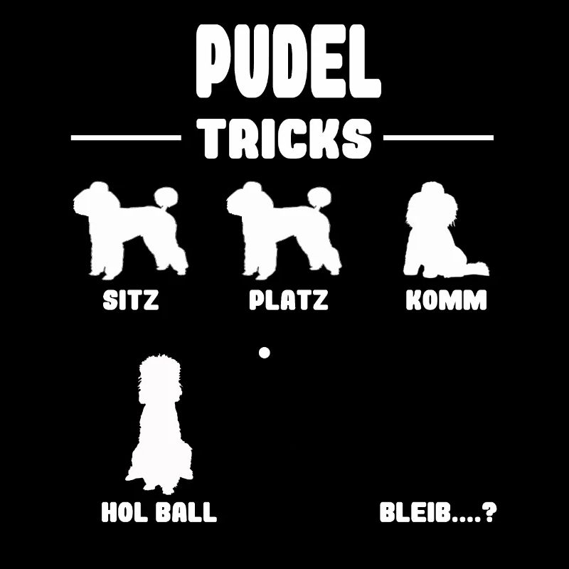 Witziges Pudel Großpudel Hunde Tricks