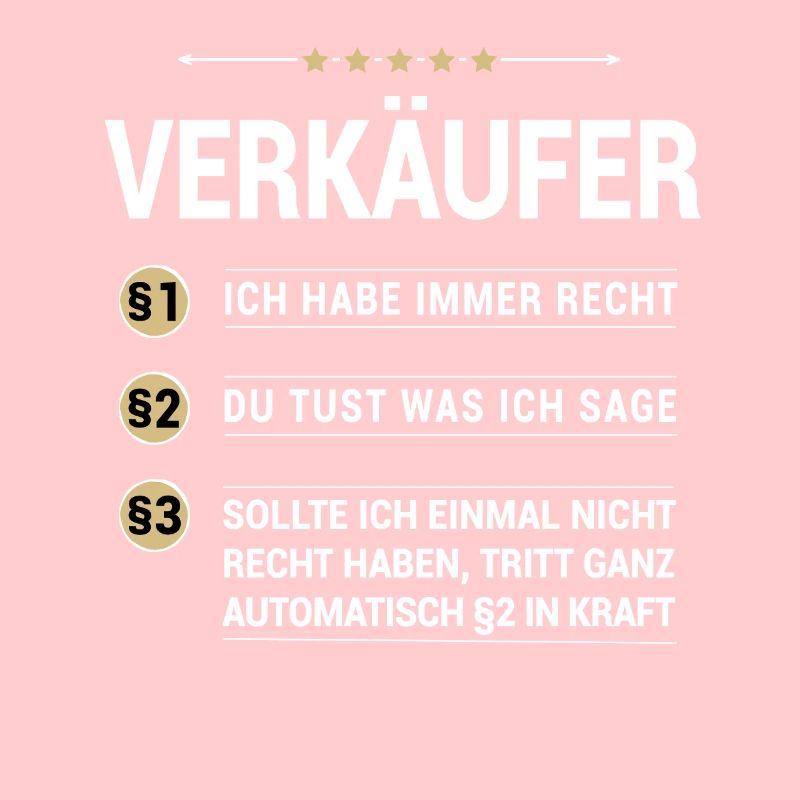 Verkäufer Beruf meine eigenen Paragraphen