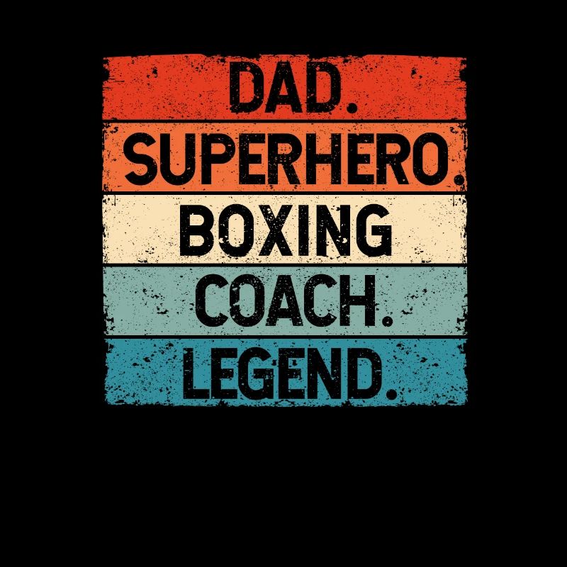 Papa Superhero Boxing Trainer Legend Boxer Trainer