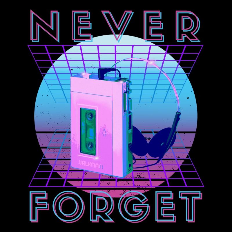 Never Forget Retro 80er 90er Nostalgie