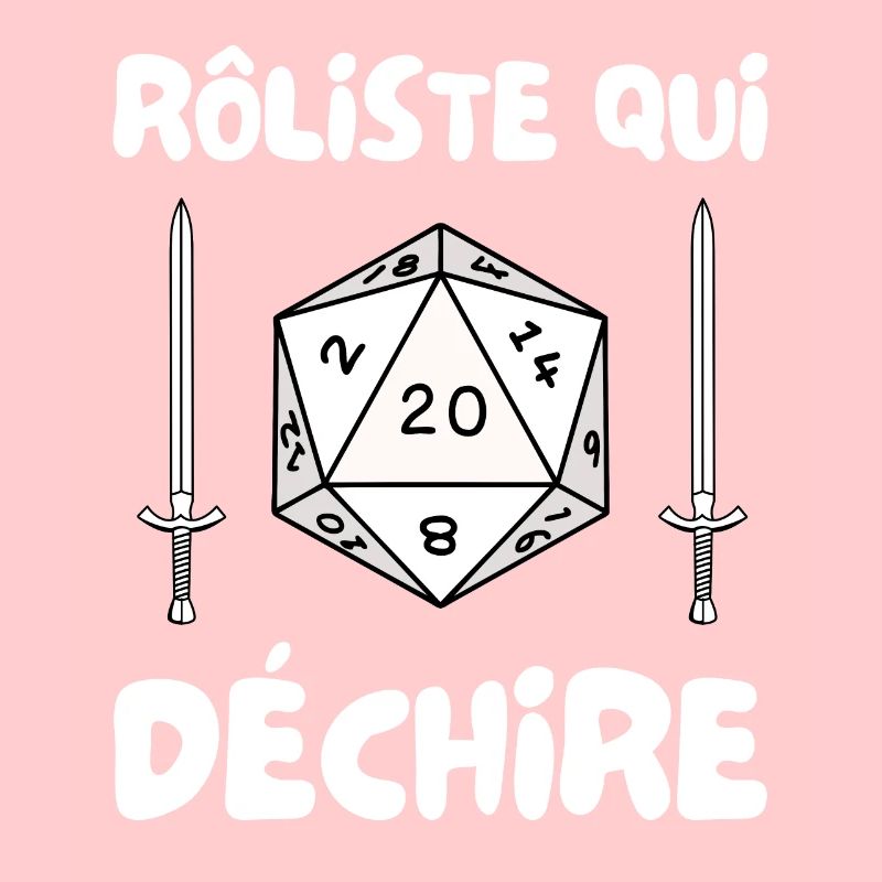 rôliste qui déchire - dé de 20 et épée