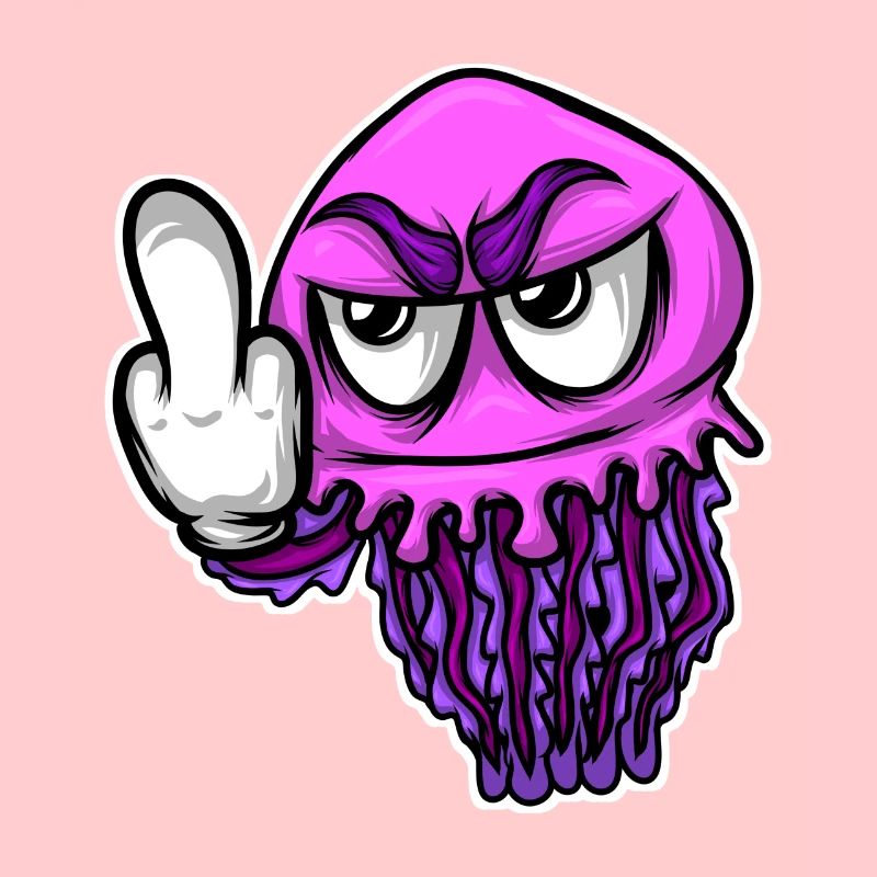 Jelly Fish Middle Finger Jellyfish