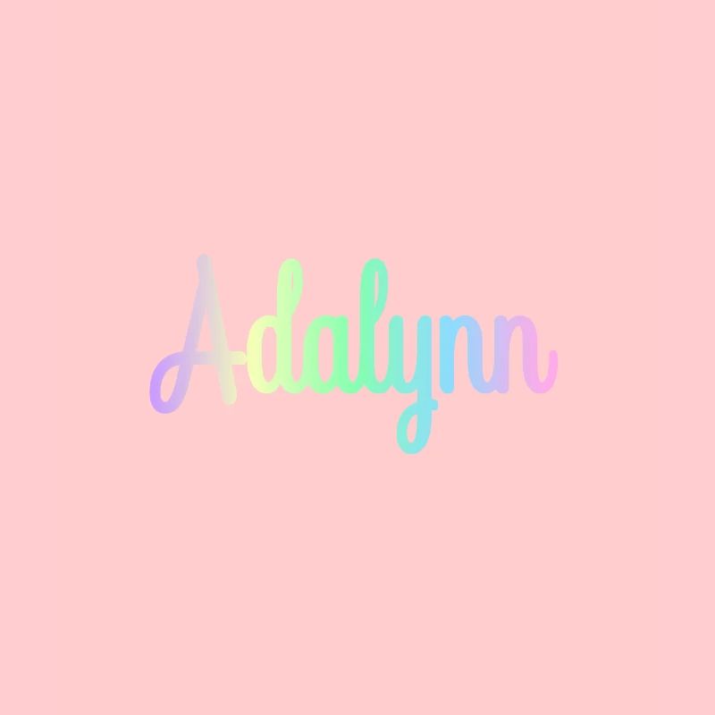 ADALYNN Rainbow Cursive minimaliste