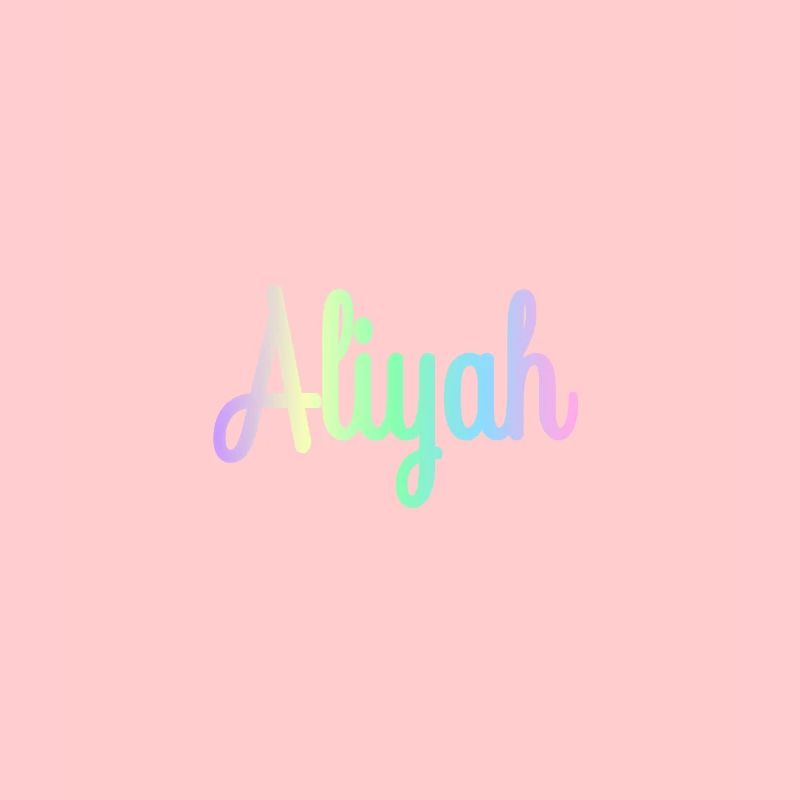 ALIYAH Rainbow Cursive minimaliste