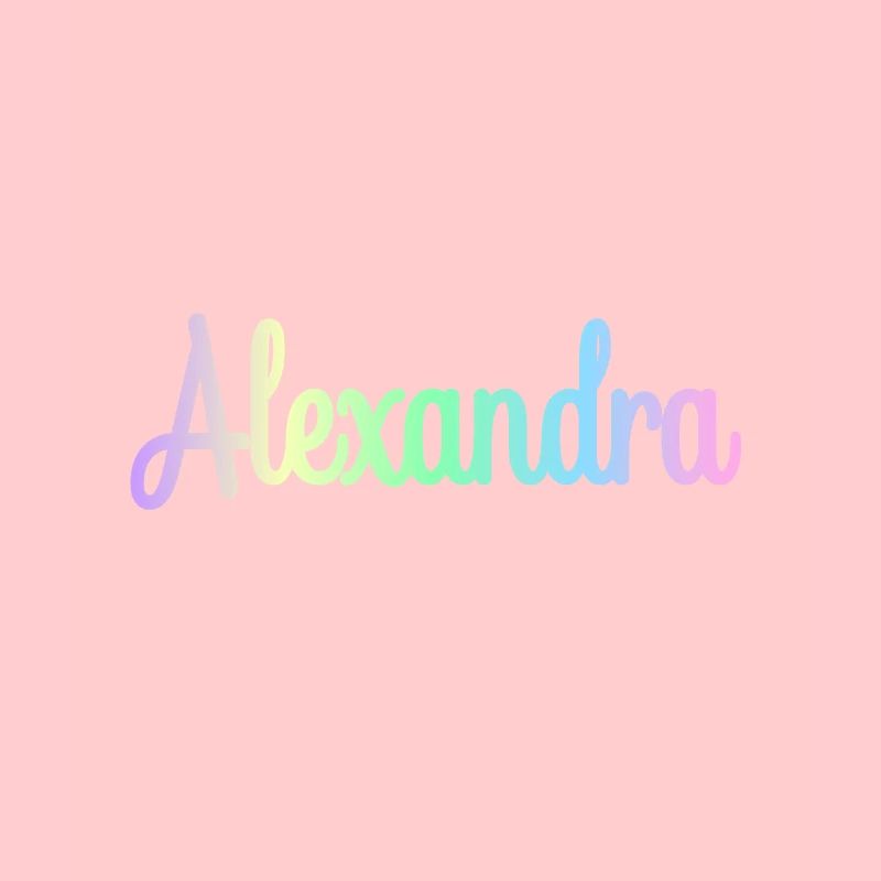 ALEXANDRA Rainbow Minimalist Cursive