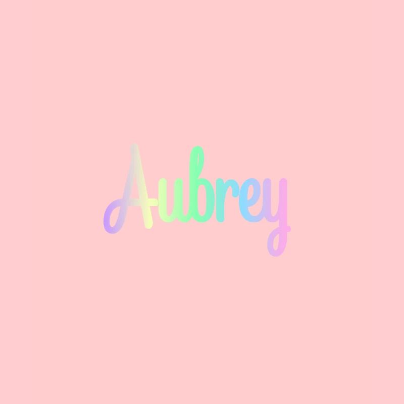 AUBREY Rainbow Minimalist Cursive