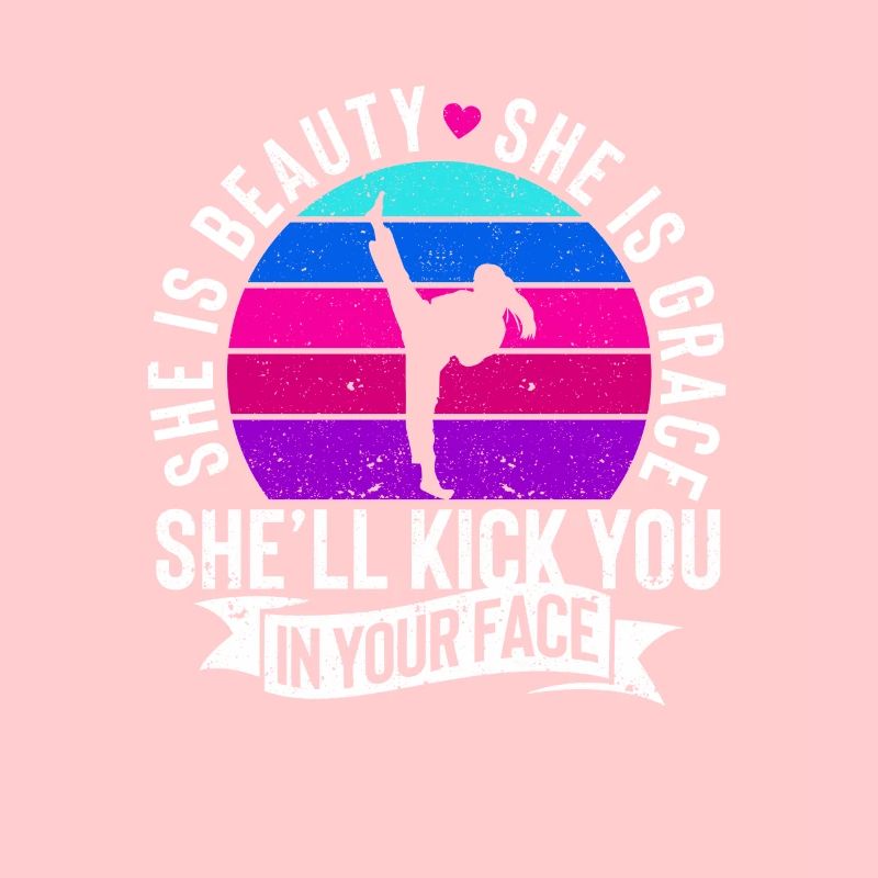She is Beauty She is Grace Funny Karate