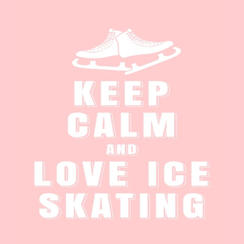 Keep Calm & Love Ice Skating Cool Skating Tee