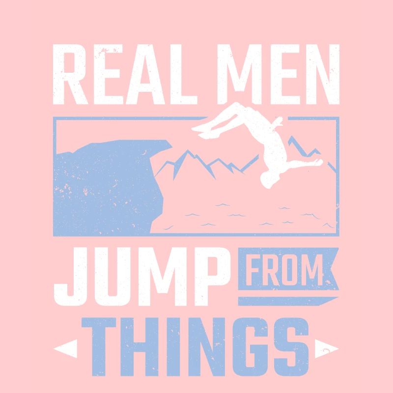 Echte Männer springen von Dingen Klippenspringen