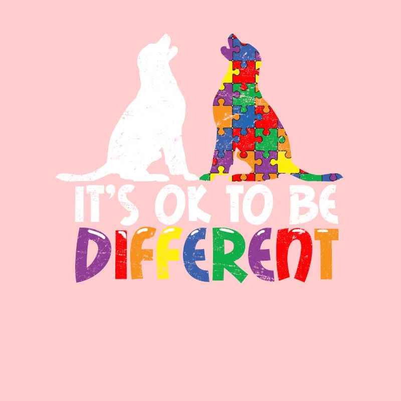 C’est OK d’être différent Autism Awareness Dog Lover