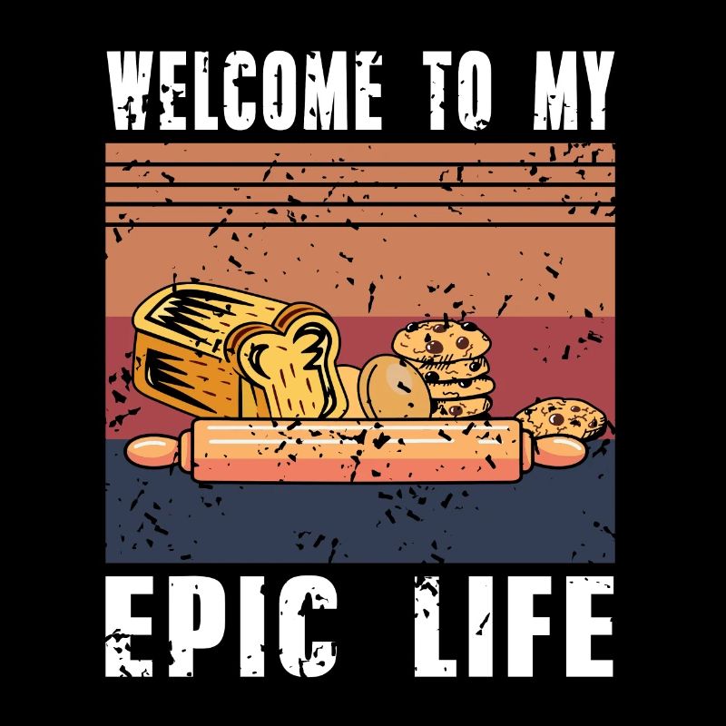 Retro Vintage Welcome To My Epic Life Baker Tea