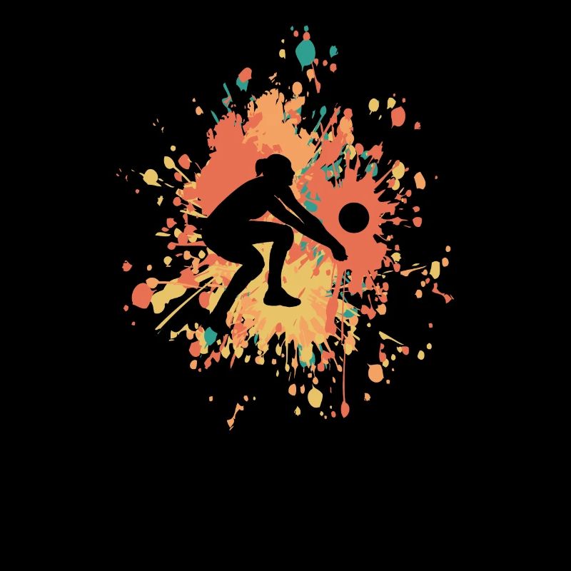 Volleyball Setter Color Splash