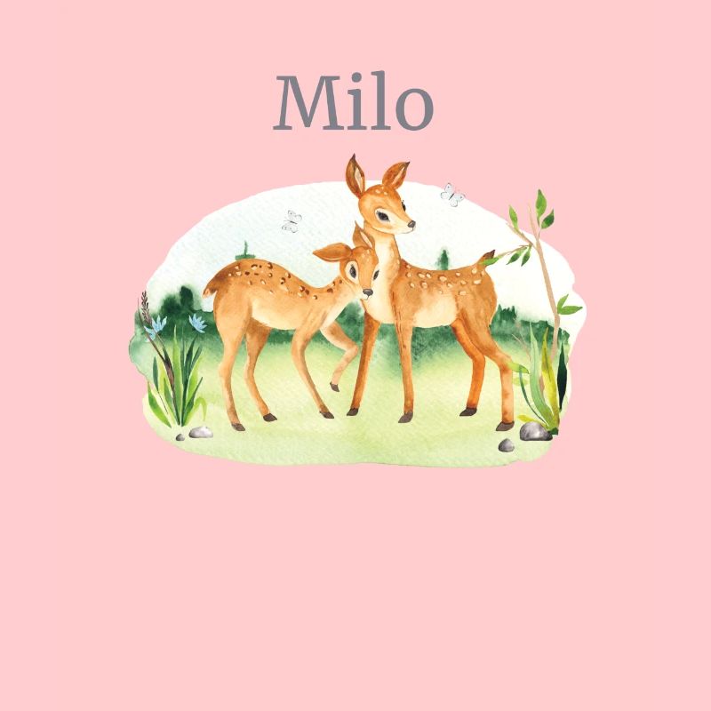 Fleurs de cerf d’animaux de la forêt Nom Milo