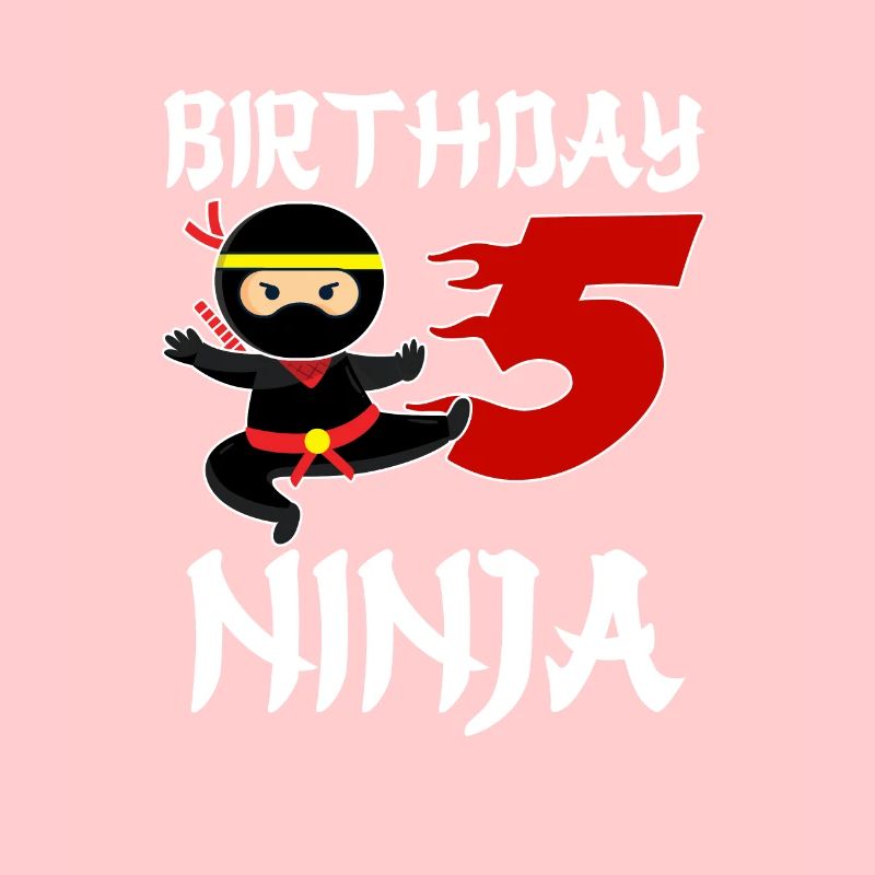 Five Years Old Birthday Ninja Gift