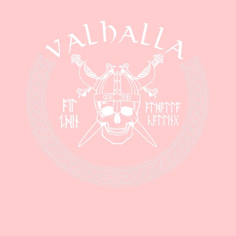 Wikinger Totenkopf mit Axt Wikingerhelm Valhalla