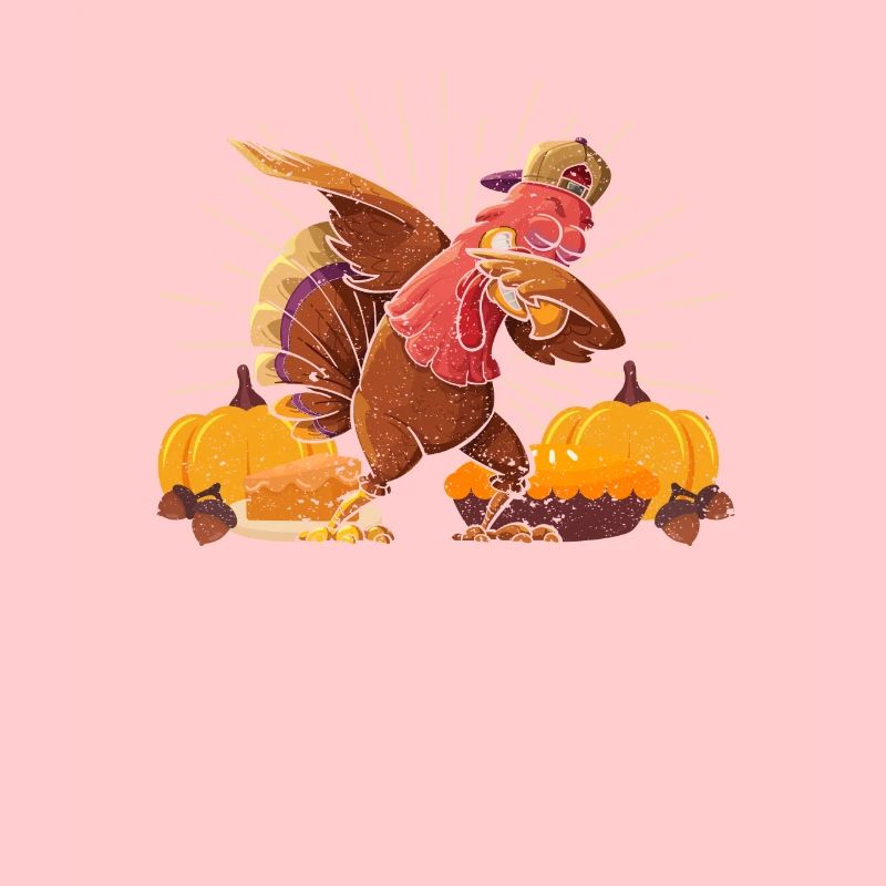 Dabbing Pilgrim Turkey Thanksgiving Day Drôle Dab