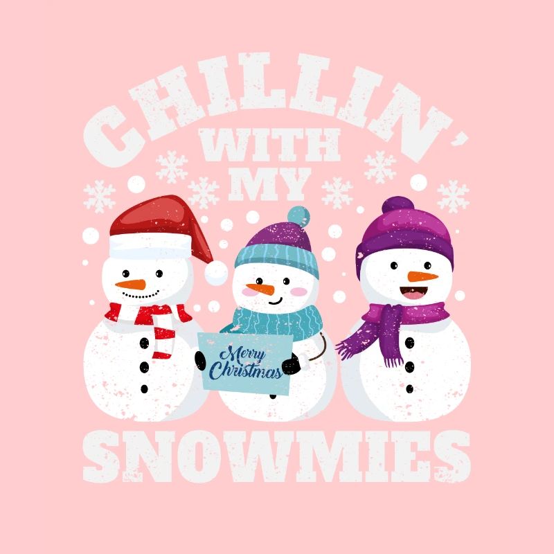 Funny Christmas Snowman Xmas PJs Chillin