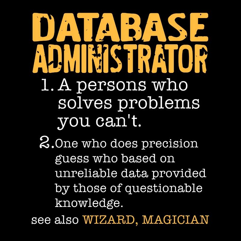 Funny Meaning Of A Database Administrator T-Shirt