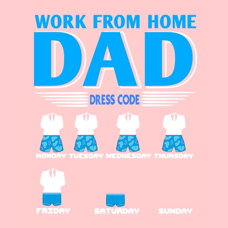 Travail à domicile Papa Drôle Code Vestimentaire T-Shirt