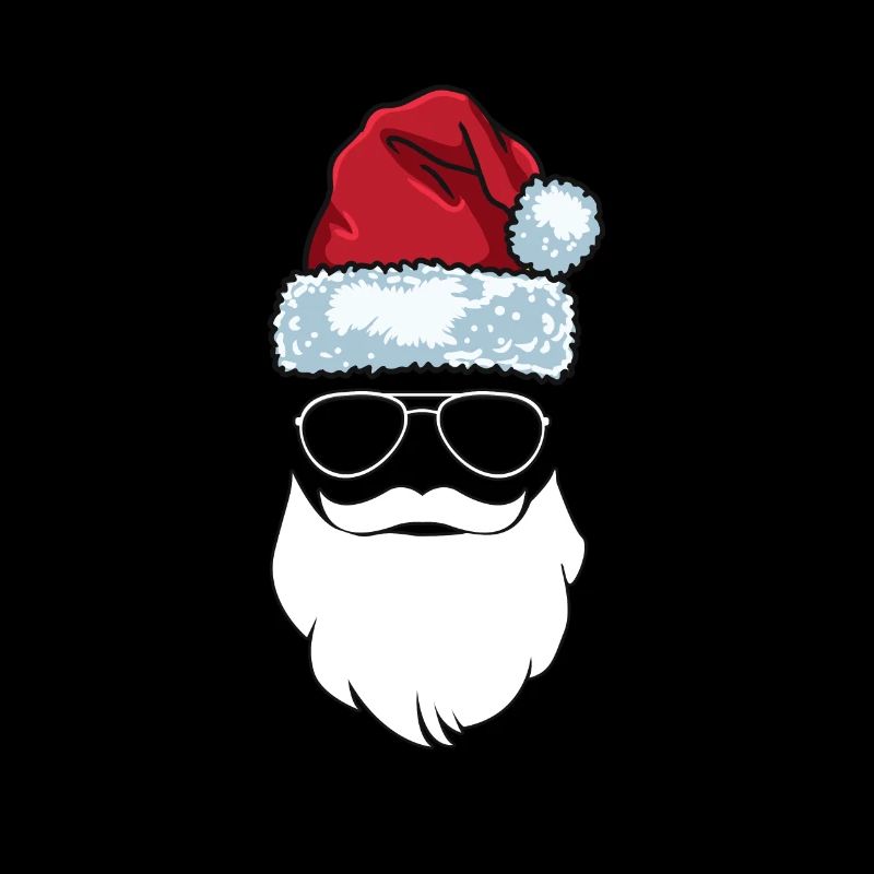 Weihnachtsmann Mütze Sonnenbrille Bart Santa