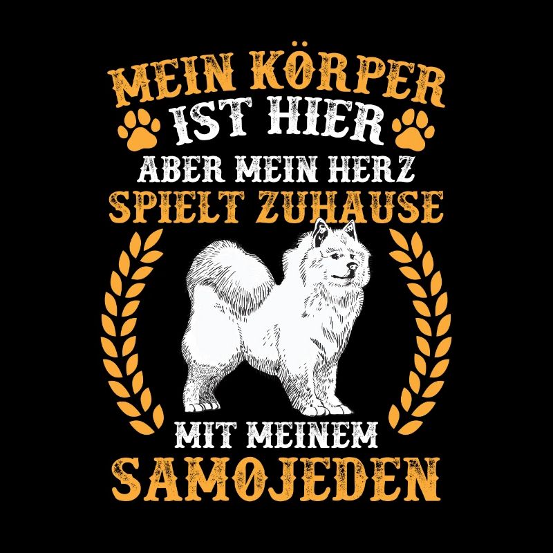 Samojede spielt zuhause Samojedenspitz