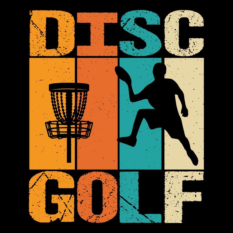 Disc Golf Retro Discgolfspieler