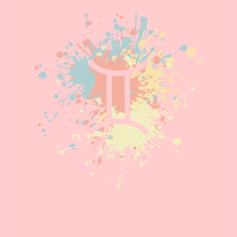 Zodiac Gemini Icon Color Splash