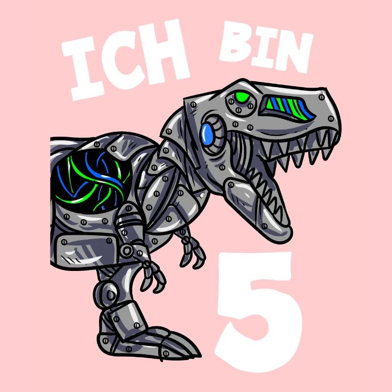 Ich bin 5 Jahre Dino Dinosaurier 5. Geburtstag