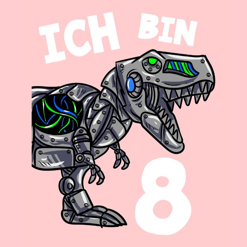 Ich bin 8 Jahre Dino Dinosaurier 8. Geburtstag